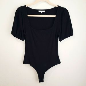 Black Scoop Neck Bodysuit M